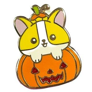 Pumpkin Puppy Lapel Pin Jack Lantern Dog Enamel Pin Brooch Badge Accessories